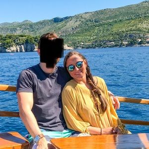 Free People Mustard Mini Dress with Balloon Sleeves